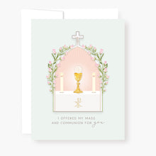 Load image into Gallery viewer, &quot;I Prayed for you at Mass&quot; Card | Light Green