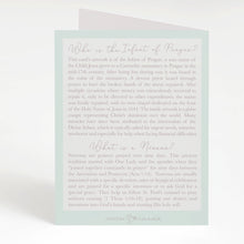 Load image into Gallery viewer, Infant of Prague Novena Card | Mint Green
