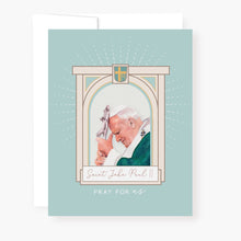 Load image into Gallery viewer, St. John Paul II Novena Card | Banner Design | Blue