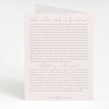 Load image into Gallery viewer, Our Lady of Guadalupe Novena Card | Light Peach
