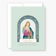 Load image into Gallery viewer, Nuestra Señora de los Dolores | Tarjeta de Novena | Verde