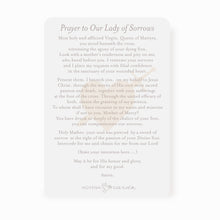 Load image into Gallery viewer, Our Lady of Sorrows Prayer Card | Pray For Us | Light Purple
