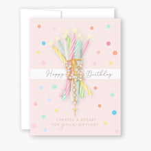 Load image into Gallery viewer, Rosary Card | Birthday Candles | Pink | Birthday