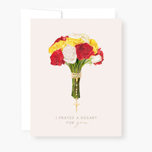 Load image into Gallery viewer, Rosary Card | Bouquet | Mixed Roses