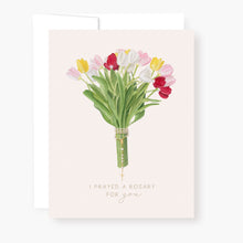 Load image into Gallery viewer, Rosary Card | Bouquet | Mixed Tulips
