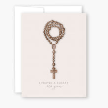 Load image into Gallery viewer, Rosary Card | Wooden Rosary | Beige

