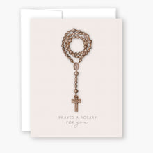 Load image into Gallery viewer, Rosary Card | Wooden Rosary | Beige