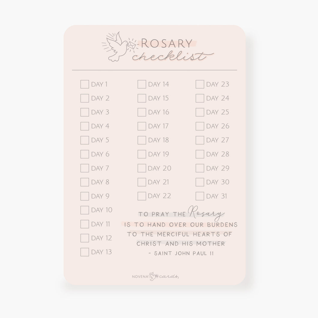 Rosary Checklist (Pack of 5)