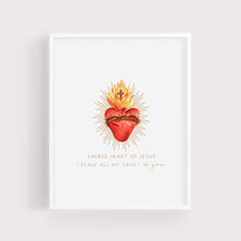 Load image into Gallery viewer, Sacred Heart of Jesus | I Place All My Trust in You | Art Print
