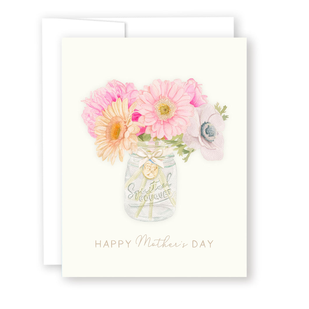 Spiritual Bouquet Card | Flower Jar | Mother's Day