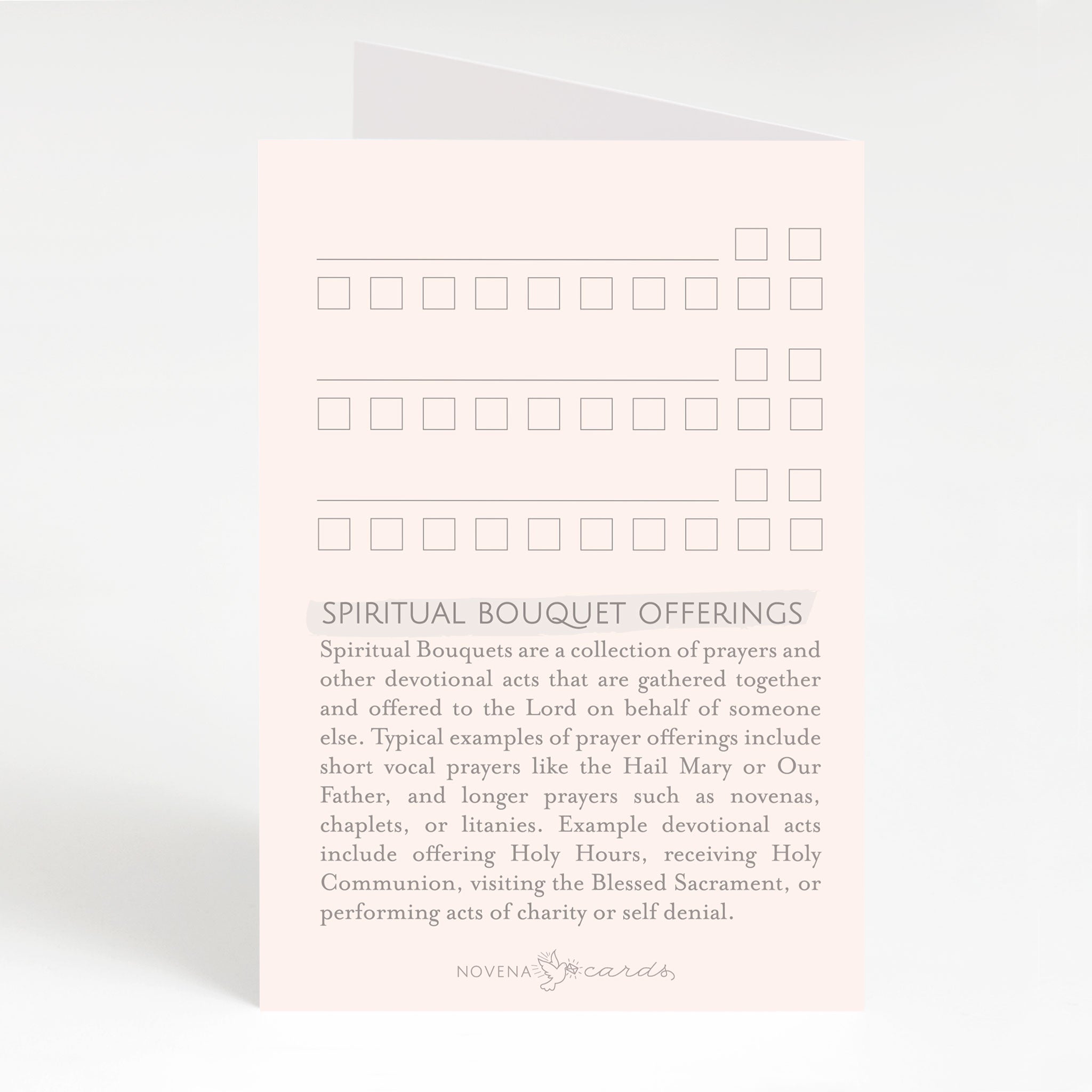Spiritual Bouquet Checklist Novena Cards