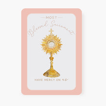 Load image into Gallery viewer, Spiritual Communion Prayer Card | Blessed Sacrament | Salmon
