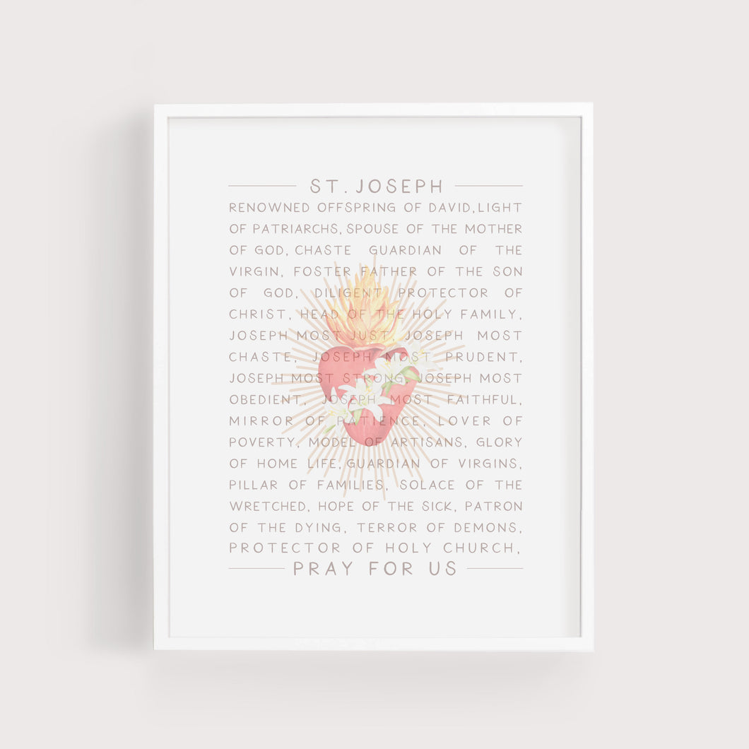 Titles of St Joseph | Art Print | Watermark Design