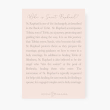 Load image into Gallery viewer, St. Raphael Prayer Card | Wise Choice of a Marriage Partner | Beige
