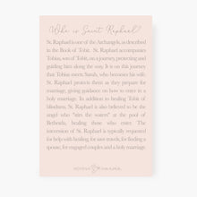 Load image into Gallery viewer, St. Raphael Prayer Card | Wise Choice of a Marriage Partner | Beige