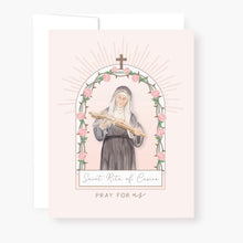 Load image into Gallery viewer, St. Rita Novena Card | Beige
