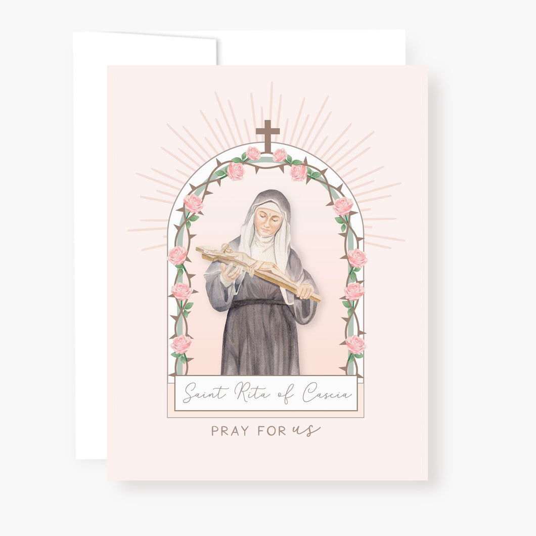 St. Rita Novena Card | Beige