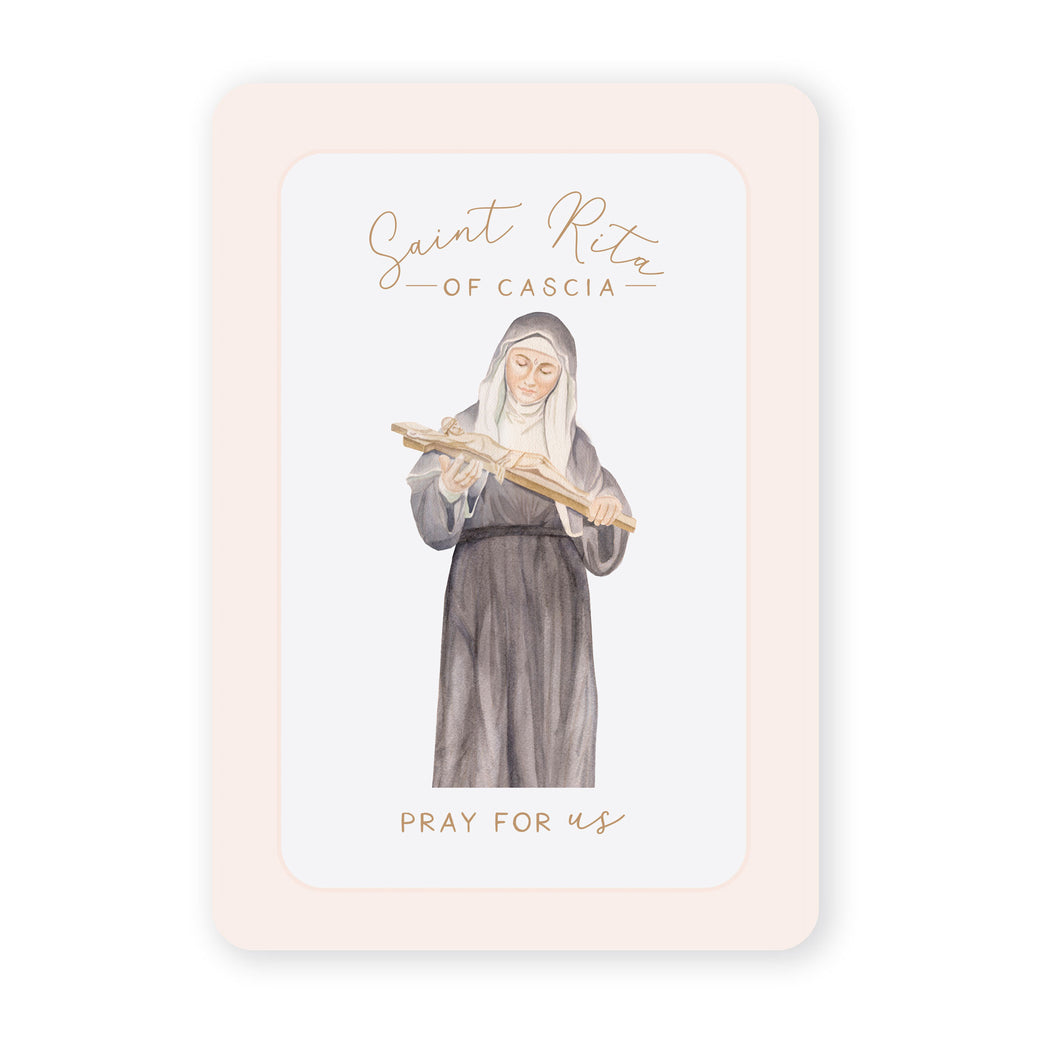 Santa Rita de Casia | Tarjeta de Oración | Ruega por Nosotros