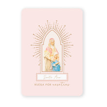 Load image into Gallery viewer, Santa Ana | Tarjeta de Oración | Rosado
