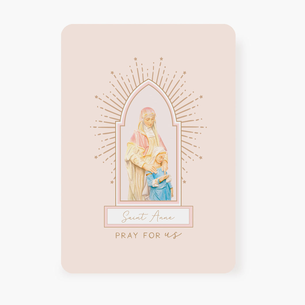 St. Anne Prayer Card | Pink