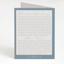 Load image into Gallery viewer, St. John Vianney Novena Card | Slate Blue | Personalized
