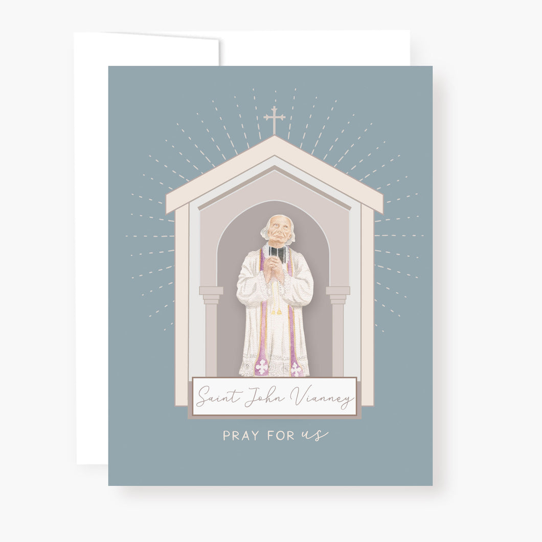 St. John Vianney Novena Card | Slate Blue