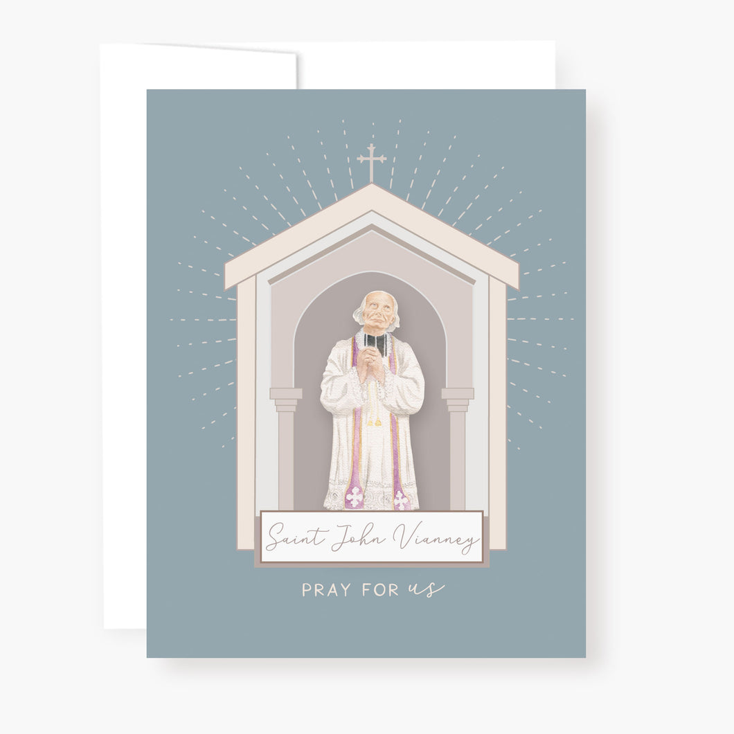 St. John Vianney Novena Card | Slate Blue | Personalized