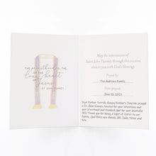Load image into Gallery viewer, St. John Vianney Novena Card | Slate Blue | Personalized
