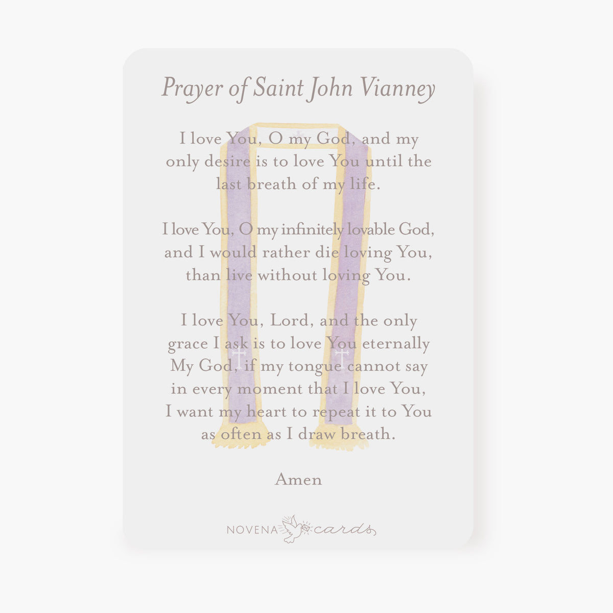 St. John Vianney Prayer Card Pray for Us Novena Cards