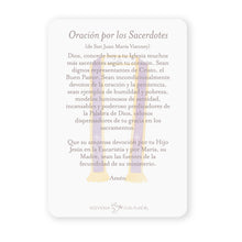 Load image into Gallery viewer, San Juan María Vianney | Tarjeta de Oración | Beige | Oración por los Sacerdotes
