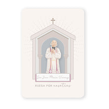Load image into Gallery viewer, San Juan María Vianney | Tarjeta de Oración | Beige | Oración por los Sacerdotes
