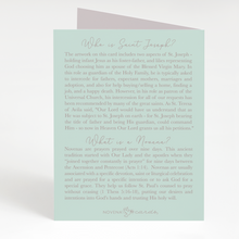 Load image into Gallery viewer, St. Joseph Novena Card | Mint Green | Personalized

