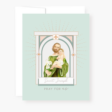 Load image into Gallery viewer, St. Joseph Novena Card | Mint Green
