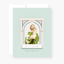 Load image into Gallery viewer, St. Joseph Novena Card | Mint Green