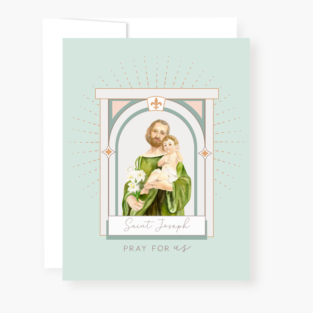 St. Joseph Novena Card | Mint Green