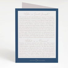 Load image into Gallery viewer, St. Joseph Novena Card | Navy Blue
