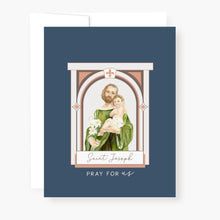 Load image into Gallery viewer, St. Joseph Novena Card | Navy Blue
