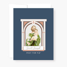Load image into Gallery viewer, St. Joseph Novena Card | Navy Blue