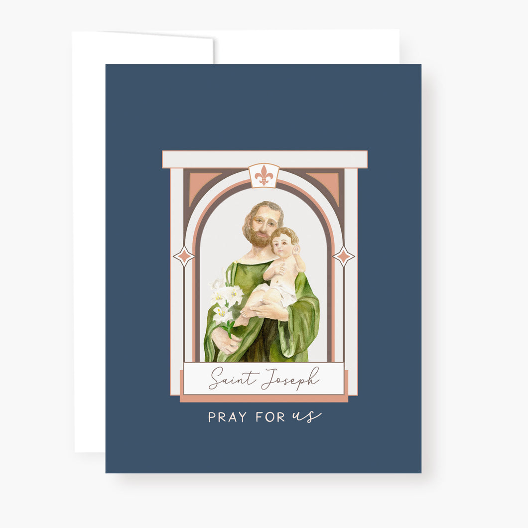 St. Joseph Novena Card | Navy Blue