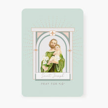 Load image into Gallery viewer, St. Joseph Prayer Card | Mint Green