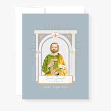 Load image into Gallery viewer, St. Joseph the Worker Novena Card - front view