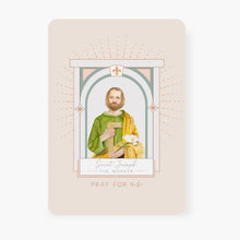 Load image into Gallery viewer, St. Joseph the Worker Prayer Card | Beige
