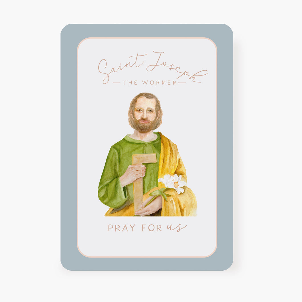 St. Joseph the Worker Prayer Card | Pray For Us
