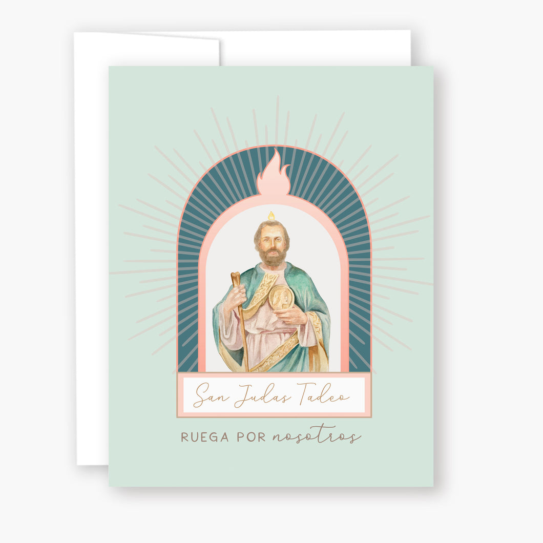 San Judas Tadeo | Tarjeta de Novena | Verde