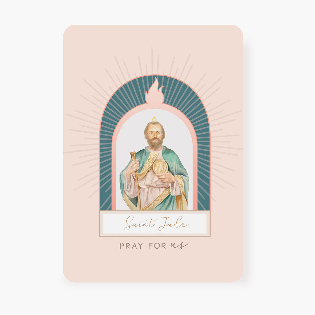 St. Jude Prayer Card | Peach