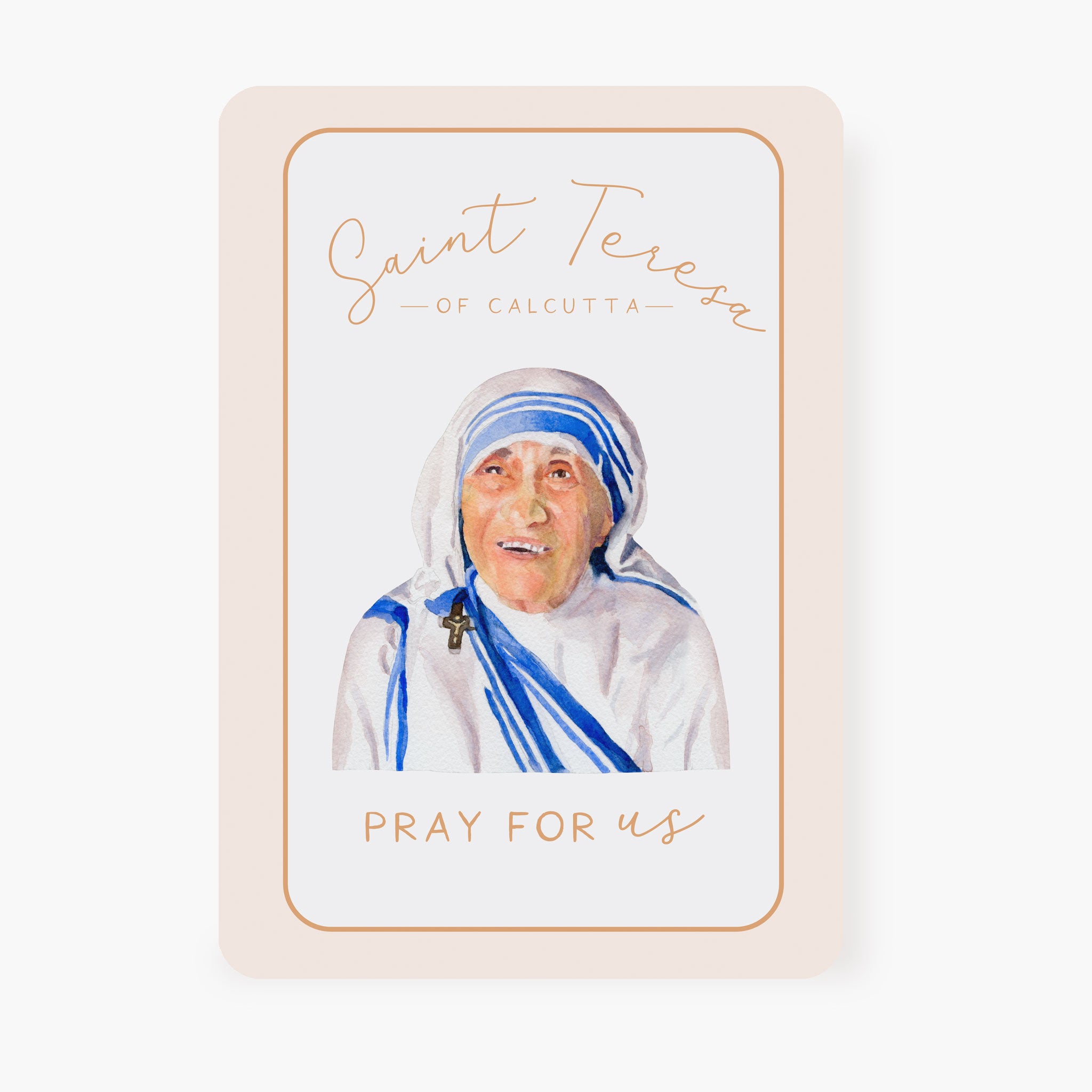 St Teresa of Calcutta Memorare Prayer Card Flying Novena Novena Cards