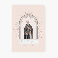 Load image into Gallery viewer, St. Peregrine Prayer Card | Pink Ribbon