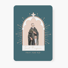 Load image into Gallery viewer, St. Peregrine Prayer Card | Blue Green
