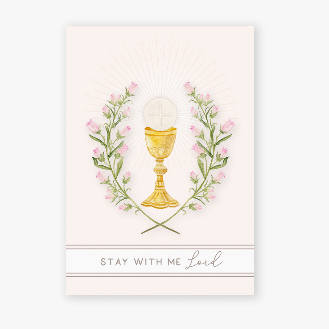 Stay With Me Lord Prayer Card | Beige