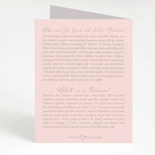 Load image into Gallery viewer, Sts. Louis and Zelie Martin Novena Card | Pink
